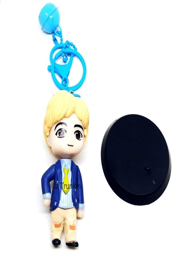 Trunkin BTS BT21 JIN RJ Bangtan Boys Height - 7cm Action Figure with Keyring Set A - Image 4